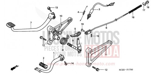 PEDALE CM125CX de 1999